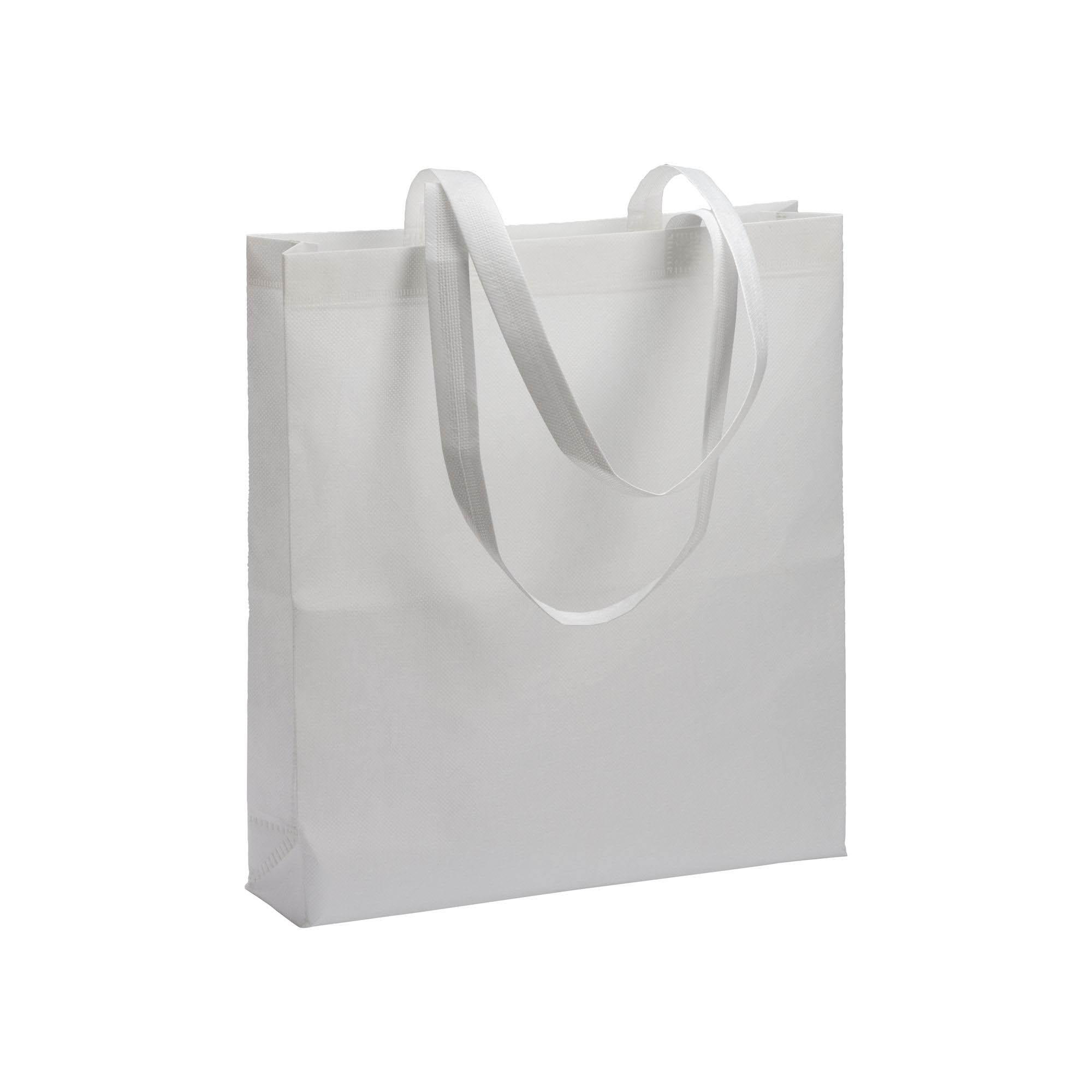 Shopper termosaldata in R-pet 80 g/ m2 con soffietto Shopper termosaldata in R-pet 80 g/ m2 con soffietto